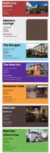 Venues. Malvern Rocks Gig Guide for Music in Malvern. Gigs, concerts, live music, open mic nights. Make Malvern your destination for music.