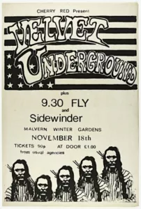 Velvet Underground 1972 ticket - Cherry Red MWG